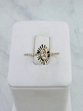 10K Gold Marquise Ring  A timeless dainty elegant 10K solid gold